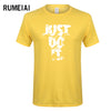 RUMEIAI summer New High quality men T shirt casual short sleeve o-neck 100% cotton t-shirt men brand white black tee shirt