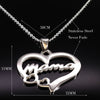 Grandmother Stainless Steel Statement Necklace Women jewlery Silver Color Necklaces & Pendants Jewelry navidad N18021