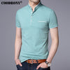 COODRONY Mandarin Collar Short Sleeve Tee Shirt Men Spring Summer New Top Men Brand Clothing Slim