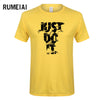 RUMEIAI summer New High quality men T shirt casual short sleeve o-neck 100% cotton t-shirt men brand white black tee shirt