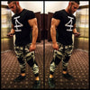 Large size male fitness T-shirt meat short sleeves