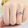 Fashion Jewelry Ring Heart Shape AAA CZ Crystal Wedding Rings for Women Romantic Gift Free Shipping