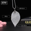 BFH Fashion Charm Maxi Design Leaf Pendant Necklaces For Women Girl Wedding Party Silver Long Necklace Jewelry Gift Wholesale