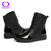 Newest Women Sexy Ankle Boots Female Fashion Patent PU Leather Platform Woman Shoes Plus Size Boots For Women