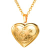 U7 Locket Necklaces 12 Constellations/Zodiac Heart Pendant & Chain Mother's Day Gift Men/Women Jewelry Necklace P1158