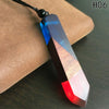 Fashion Women Men Necklace Handmade Vintage Resin Wood Necklaces Pendants Long Rope Wooden Necklace Jewelry