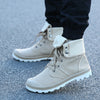 Merkmak Autumn Winter Men Canvas Boots Army Combat Style Fashion High-top Military Ankle Boots Men's Shoes Comfortable Sneakers