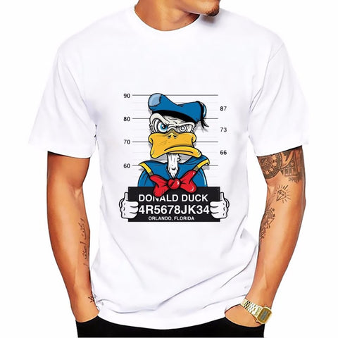 Donald Duck Goofy t-shirt MEN TOPS short sleeve casual funny dog mouse cartoon tshirt homme comfort plus size t shirt