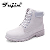 Fujin SPRING Winter plush Warm Women winter boots shoes Wedge Casual Shoes Outdoor Waterproof Height Increasing Snow Boots