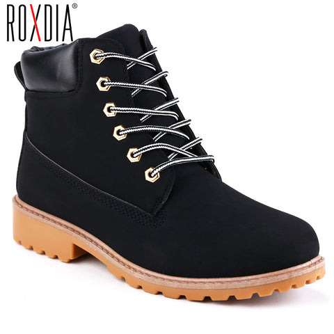 ROXDIA autumn winter women ankle boots new fashion woman snow boots for girls ladies work shoes plus size 36-41 RXW762