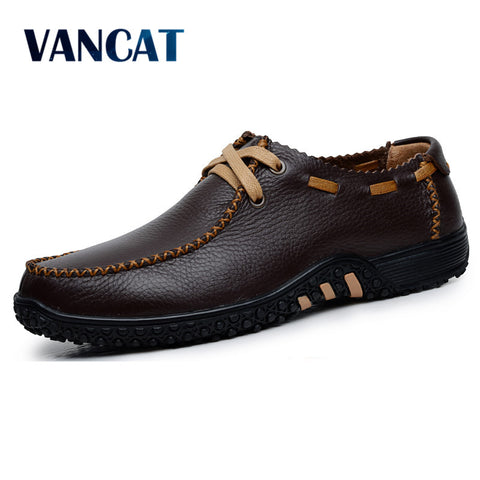 VANCAT Casual Shoes For Men Luxury Brand Designer Men Shoes Spring Autumn Fashion Men Genuine Leather Shoes Men Shoes Moccasin