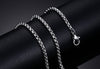 Meaeguet Classic Stainless Steel Silver Color Link Chain Necklace Snake/Box/Hanging/Curb/Flat/Twist Chain 24inch