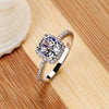 ZN Fashion Rings Show Elegant Temperament Jewelry Womens Girls White Silver Filled Wedding Ring