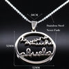 Grandmother Stainless Steel Statement Necklace Women jewlery Silver Color Necklaces & Pendants Jewelry navidad N18021