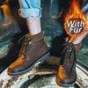 Fashion Genuine Leather Men Ankle Boots Warm Winter Snow Warm Men's Boot