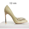 Woman Sexy Pumps Women Gold Beading Wedding Shoes