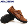 AMAGINMNI Brand Genuine Leather shoes Classic fashion mens casual shoes