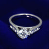 USTYLE New  Wedding Ring for Women Classic White 1ct Top CZ Stone Finger Rings Female Engagement Ring UR0779