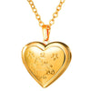 U7 Locket Necklaces 12 Constellations/Zodiac Heart Pendant & Chain Mother's Day Gift Men/Women Jewelry Necklace P1158