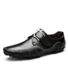 Times New Roman Fashion Autumn Style Soft Moccasins Men Loafers High Quality Genuine Leather Shoes Men Flats