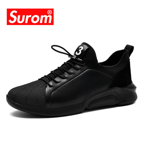 SUROM New Brand Designer Super Men's 3 Sneakers Fashion Boys Cool ULzzang Casual Shoes White Black Color Shoes For Students