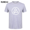 RUMEIAI  Summer Fashion Men T Shirt Lincoln LINKIN Park T-Shirt Cotton Linkin Brand Clothes Short Tops Tees