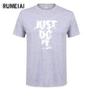 RUMEIAI summer New High quality men T shirt casual short sleeve o-neck 100% cotton t-shirt men brand white black tee shirt