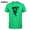 RUMEIAI summer New High quality men T shirt casual short sleeve o-neck 100% cotton t-shirt men brand white black tee shirt