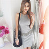 Fashion Women Bandage Bodycon Evening Sexy Party Mini Dress Women Ladies O-Neck Off Shoulders Mini Dress