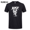 RUMEIAI summer New High quality men T shirt casual short sleeve o-neck 100% cotton t-shirt men brand white black tee shirt