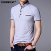 COODRONY Mandarin Collar Short Sleeve Tee Shirt Men Spring Summer New Top Men Brand Clothing Slim