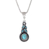 ZOSHI Blue natural crystal stone pendant necklace fashion peacock pendant necklace for women jewelry