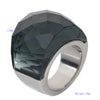 Wholesale 316L Stainless Steel Wedding Jewelry Supplies Big Glass Rings for women