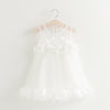 Girl Mesh Dress New Spring Dresses Children Clothing Princess Dress PinkWool Bow Design 2-8 Years Girl Clothes Dress