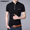 COODRONY Mandarin Collar Short Sleeve Tee Shirt Men Spring Summer New Top Men Brand Clothing Slim