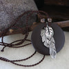 WEIYU Alloy Tree Of Life Wooden Pendant Necklace Maxi Necklace Jewelry Vintage Leaf Wood Fashion Long Necklace Ceramics Beads