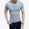 LLYGE Men's Short Sleeve O Neck Casual T-Shirts Summer Solid Color Cotton Slim Fit Men Tees Tops Basic Style Fitness Male TShirt