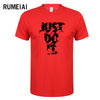 RUMEIAI summer New High quality men T shirt casual short sleeve o-neck 100% cotton t-shirt men brand white black tee shirt