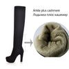 New Women Boots Sexy Fashion Over the Knee Boots Sexy Thin Square Heel Boot Platform Woman Shoes Black size 34-43