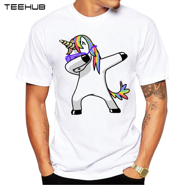 Summer Fashion Dabbing Pug T-Shirt Newest Men Funny T Shirts Dabbing Horse/Cat/Zebra/Panda Tops Hip Hop Tee