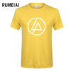 RUMEIAI  Summer Fashion Men T Shirt Lincoln LINKIN Park T-Shirt Cotton Linkin Brand Clothes Short Tops Tees