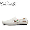 CcharmiX Plus Size 38-47 Leather Mens Shoe Spring Summer Breath Men Luxury Driving Shoes Slip On Casual Male Loafers