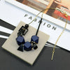 New Woman Necklaces Big Geometric Wood Beads Peadant Necklaces Color Blocking High Quality Fashion Jewelry Sweater Accessories