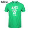 RUMEIAI summer New High quality men T shirt casual short sleeve o-neck 100% cotton t-shirt men brand white black tee shirt