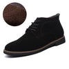 Men Boots Solid Casual Leather Autumn Winter Ankle Boots NPEZKGC Brand Male Suede Leather Men Shoes