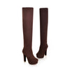 New Women Boots Sexy Fashion Over the Knee Boots Sexy Thin Square Heel Boot Platform Woman Shoes Black size 34-43