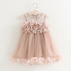 Girl Mesh Dress New Spring Dresses Children Clothing Princess Dress PinkWool Bow Design 2-8 Years Girl Clothes Dress