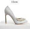 Woman Sexy Pumps Women Gold Beading Wedding Shoes