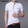 COODRONY Mandarin Collar Short Sleeve Tee Shirt Men Spring Summer New Top Men Brand Clothing Slim