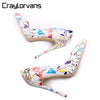 Craylorvans Specia Graffiti Colorful Women Pumps Sexy Stiletto high heels Spring Wedding Party Women Shoes